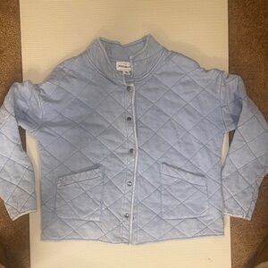 For The Republic Sky Blue Quilted Jacket